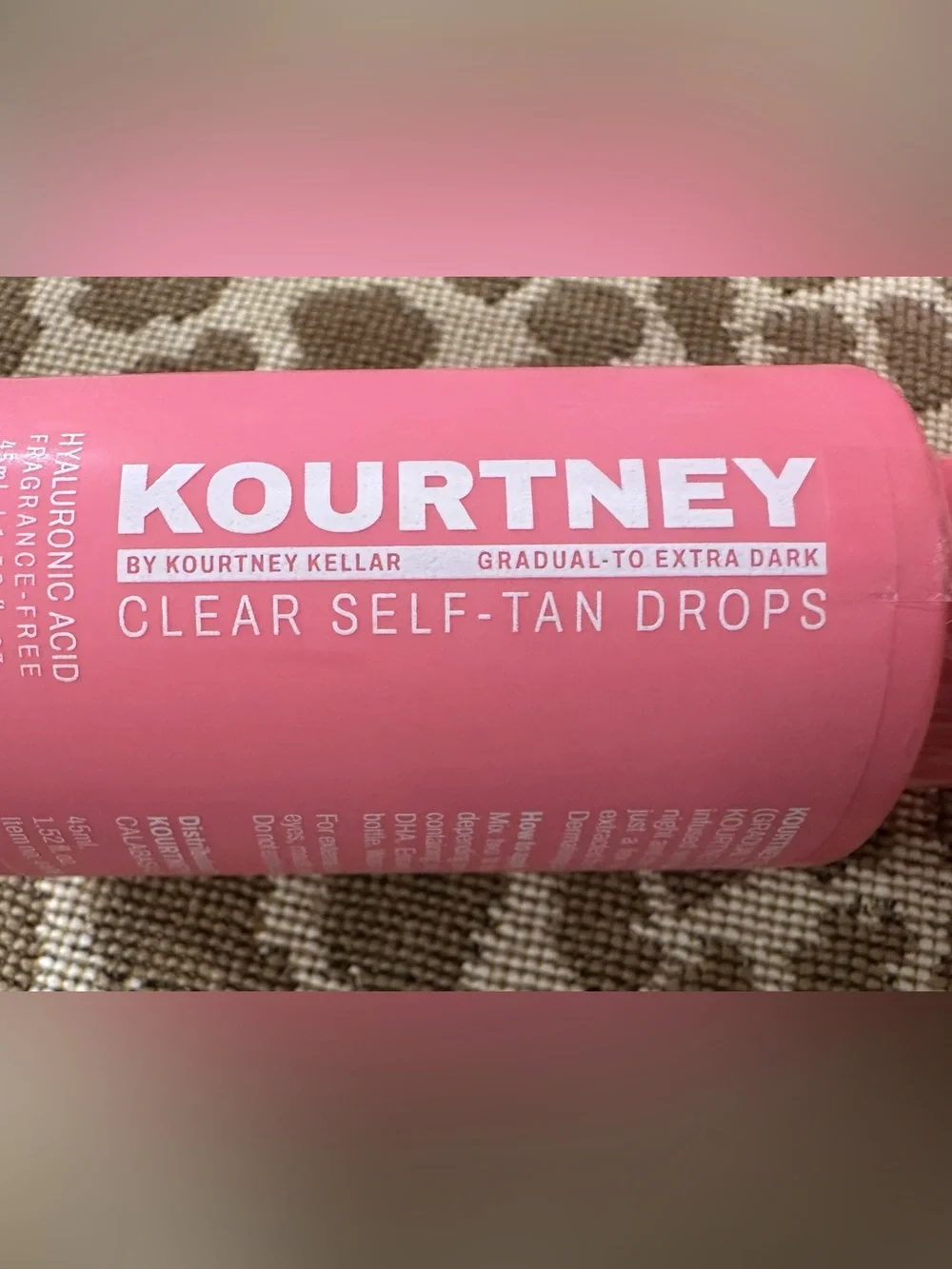 Lot of 5 Kourtney Kellar Tan~3 Clear Self-Tan Drops(1.52oz Ea) +2 Self Tan Mitts